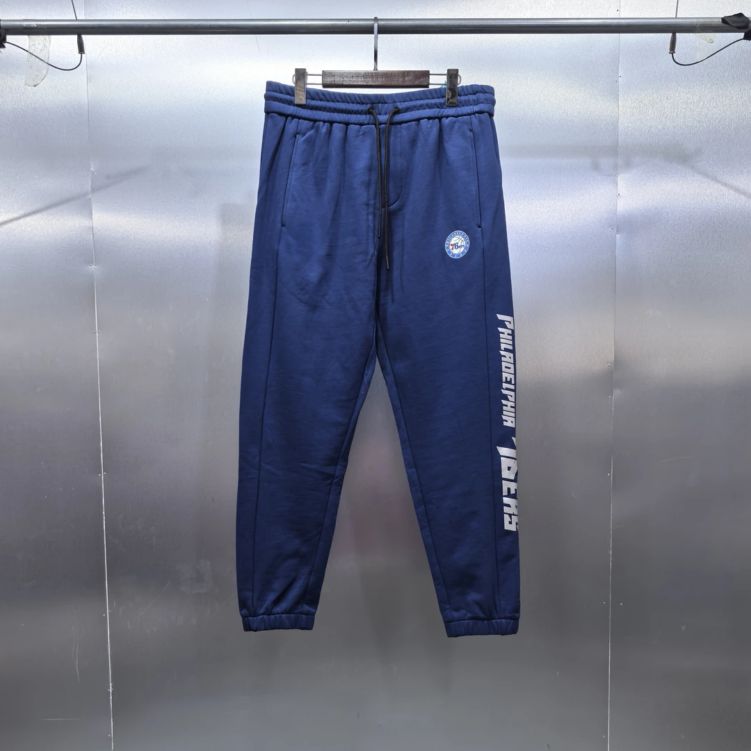 A02-61029-JAC春秋款侧边反光字母印花宽松百搭休闲束脚裤