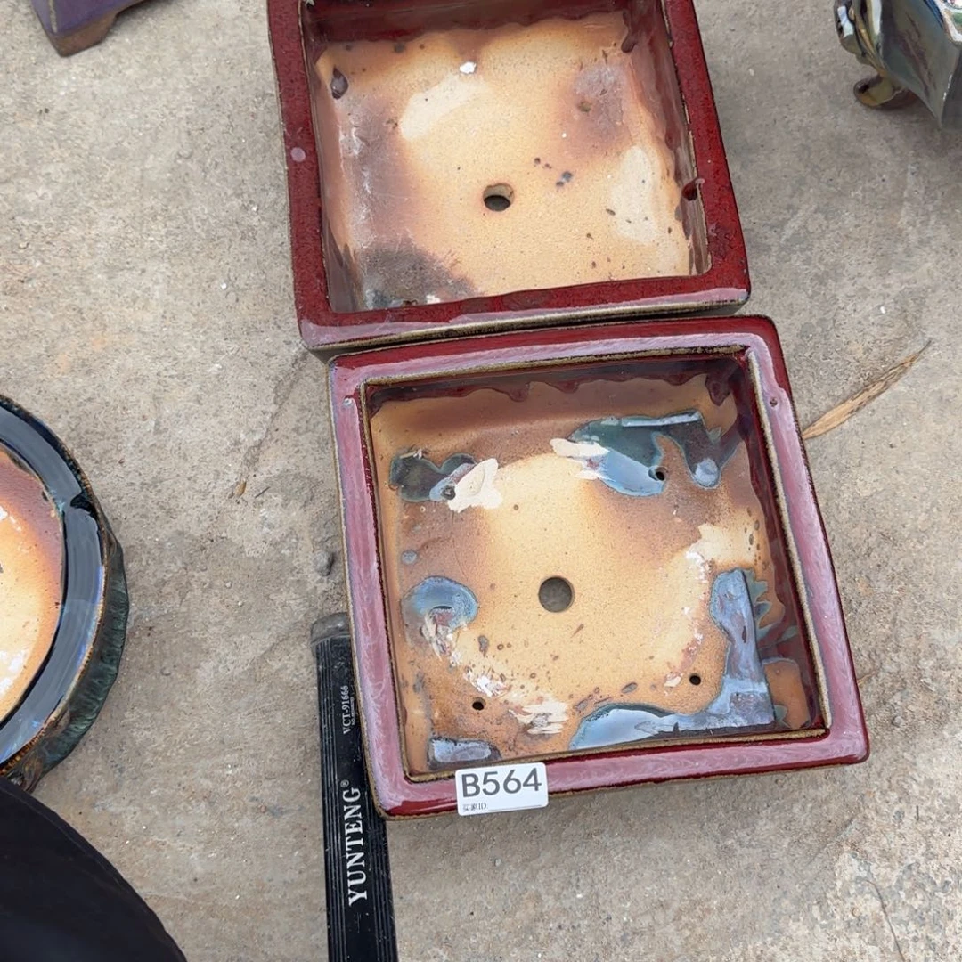 紫砂花盆漠*564瑕疵的