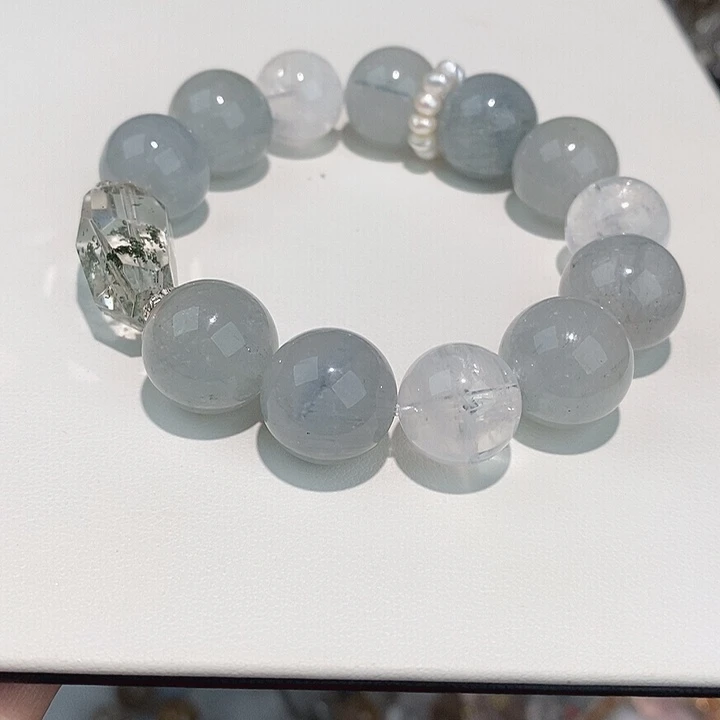 水晶无未镶嵌蓝兔毛千层卡15