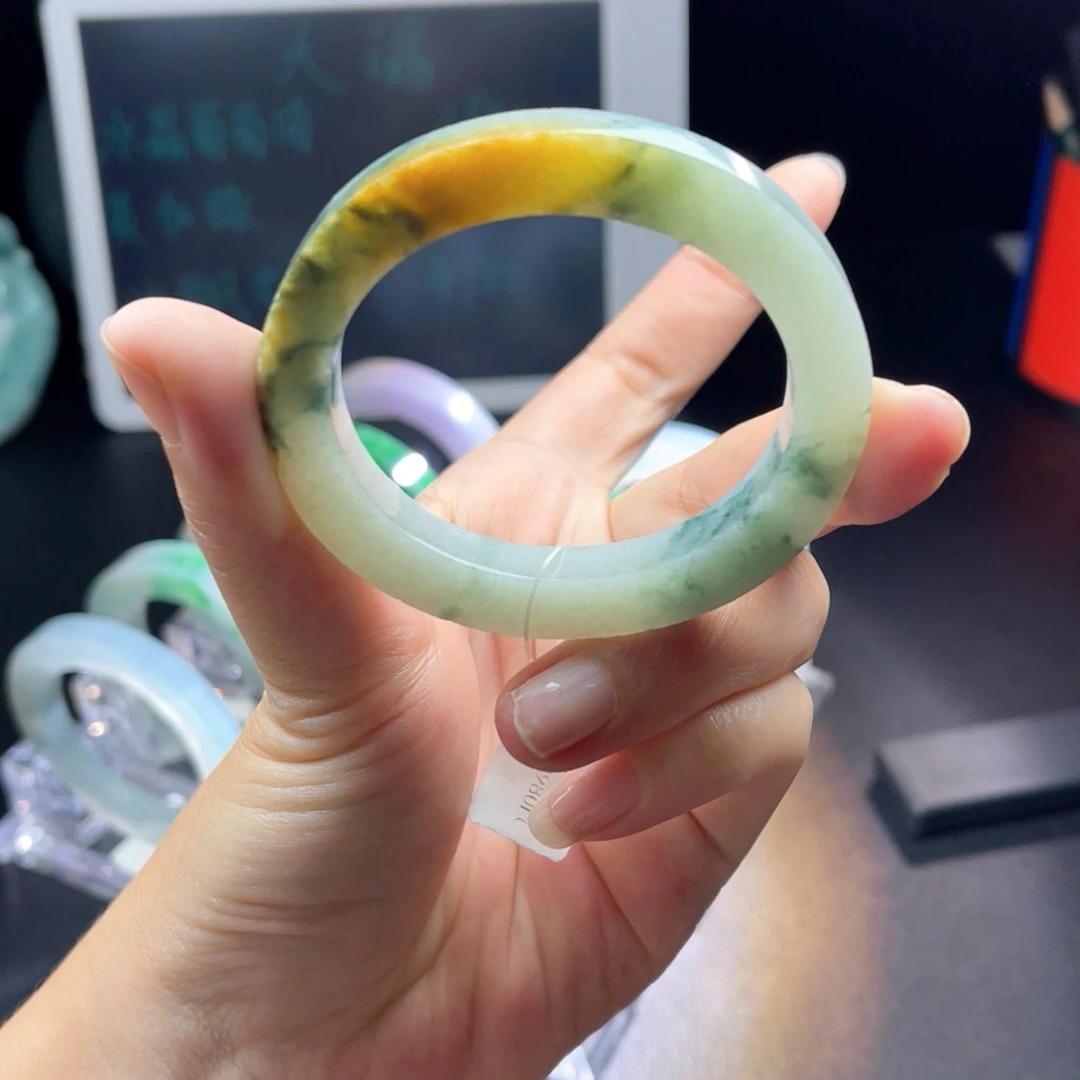 未镶嵌天然翡翠手镯定制定制翡翠