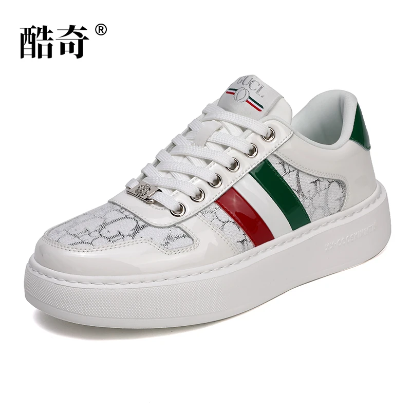 【酷奇正品】男士时尚轻奢典藏四季纯手工百搭增高真皮板鞋KQ6752