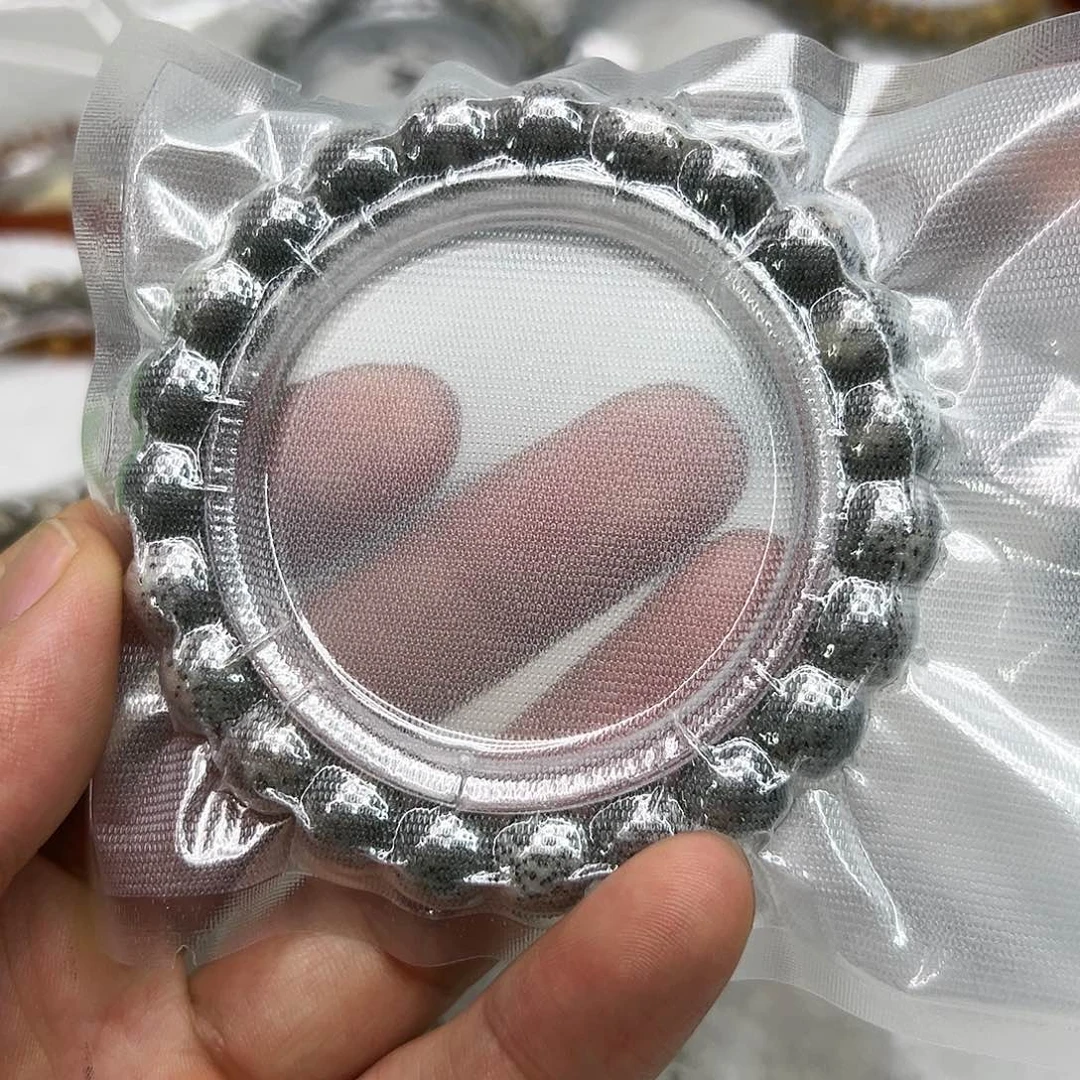 星月菩提手串52高端黑冰黑灰星月菩提单圈10