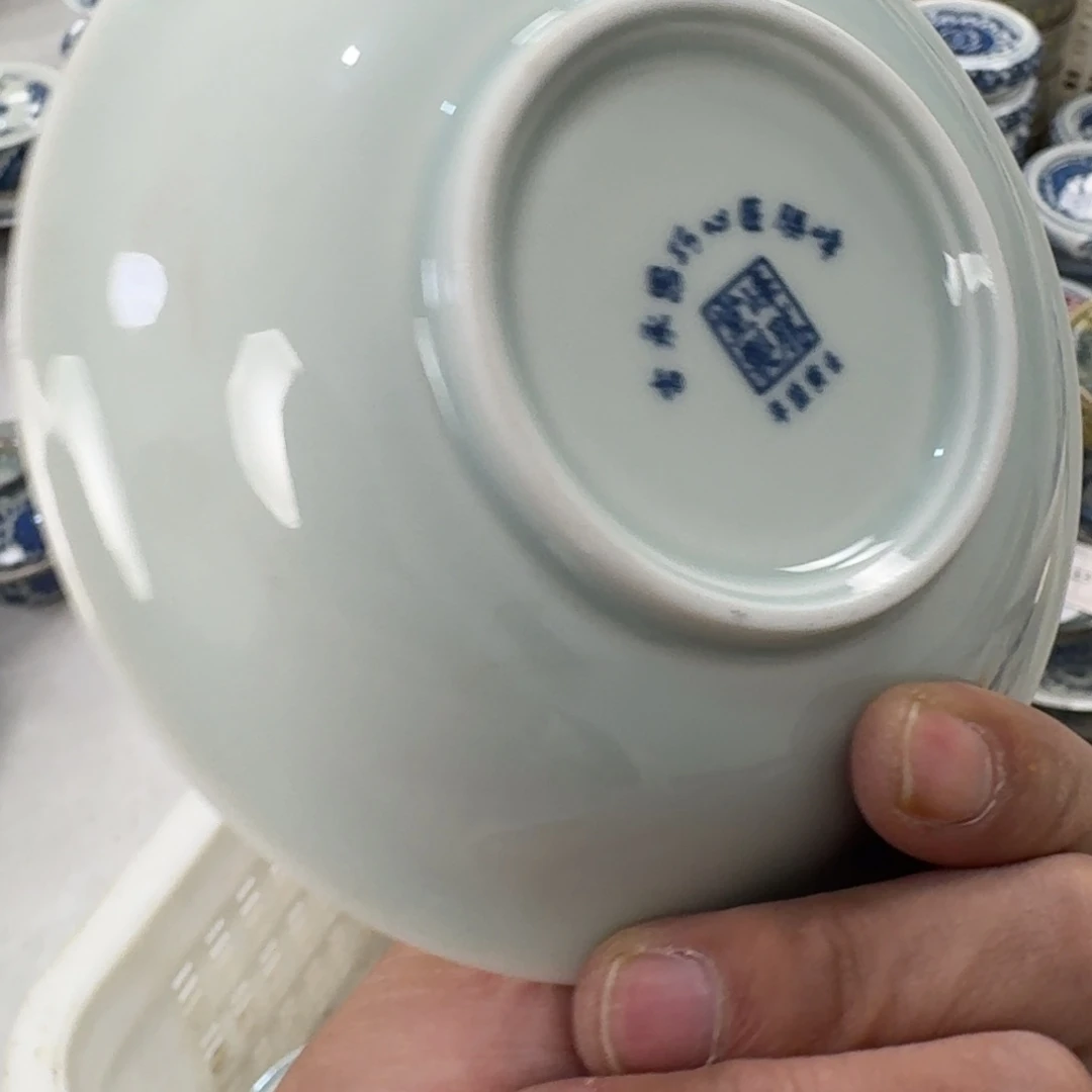 摆件青花鱼藻纹小壶承