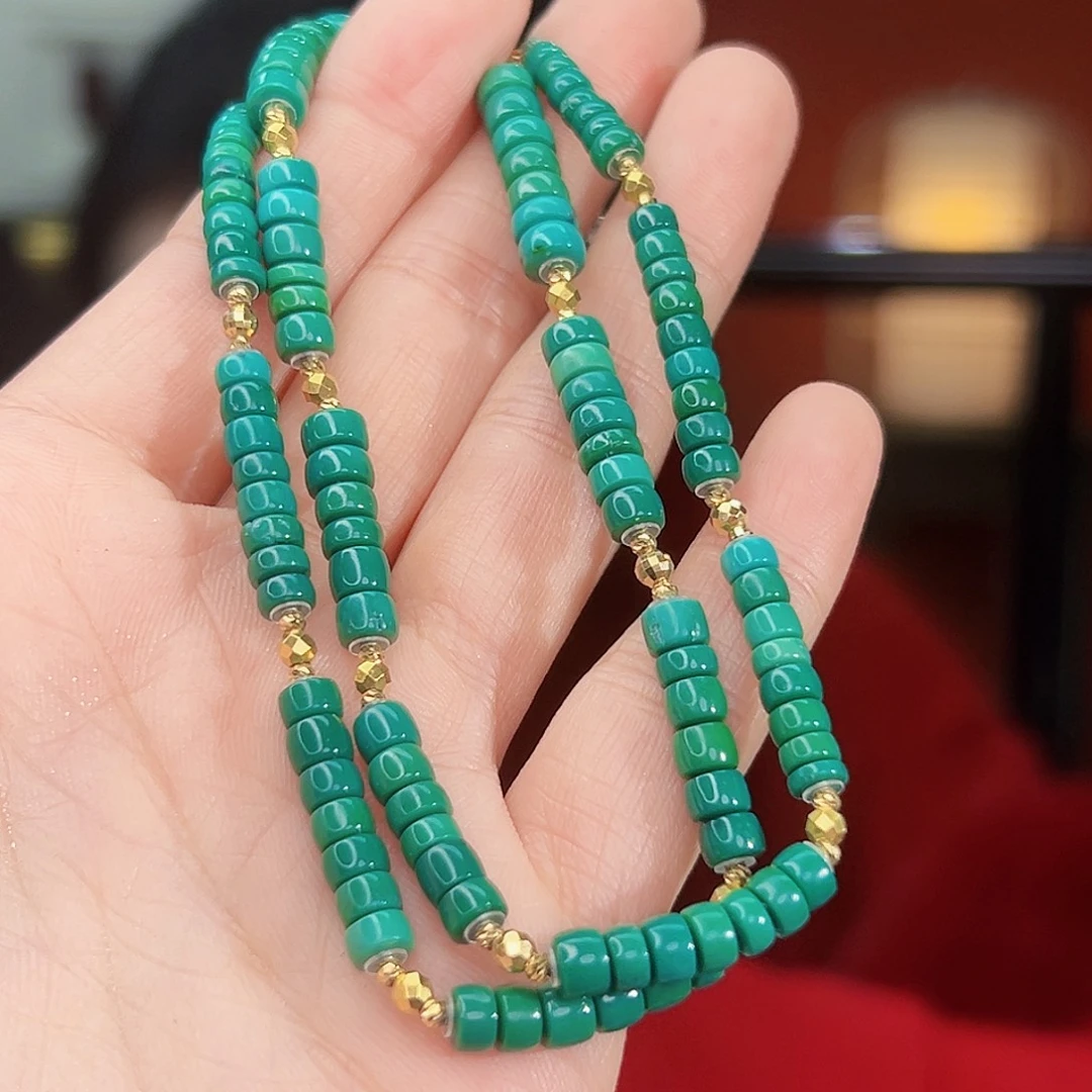 绿松石18K金镶嵌珠宝奇石