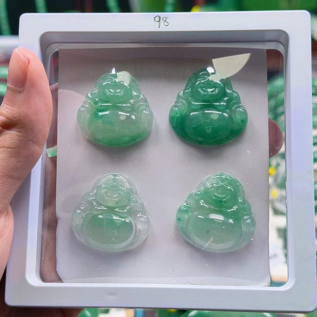 石英质玉（非洲翠）未镶嵌非洲翠大肚佛非洲翠大肚佛小物件
