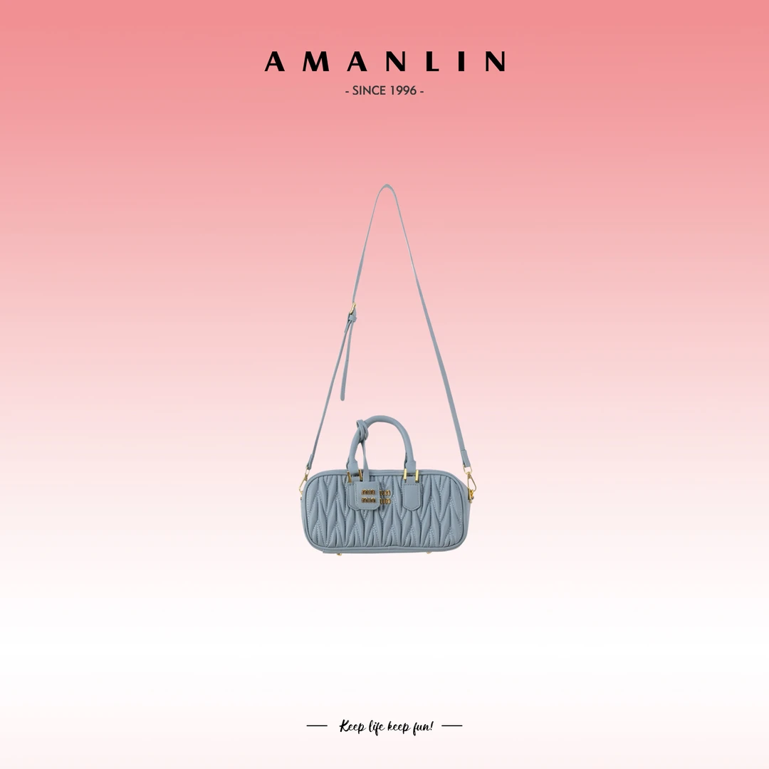 AMANLIN/阿谩琳欧若风显瘦设计感百搭时尚小众单肩斜跨包B595722