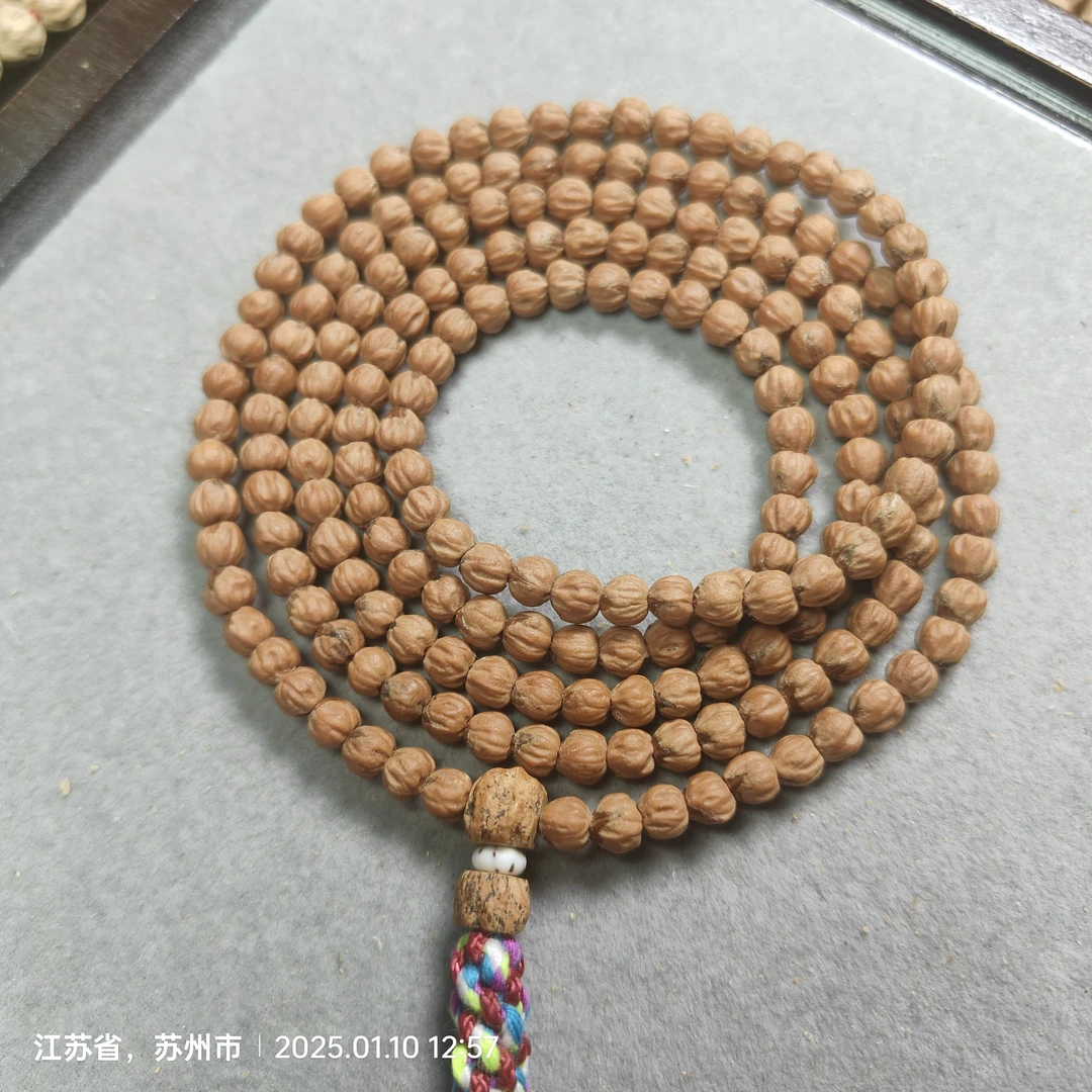 红芽原桩微磨油皮小金豆108百香籽长串【A115】