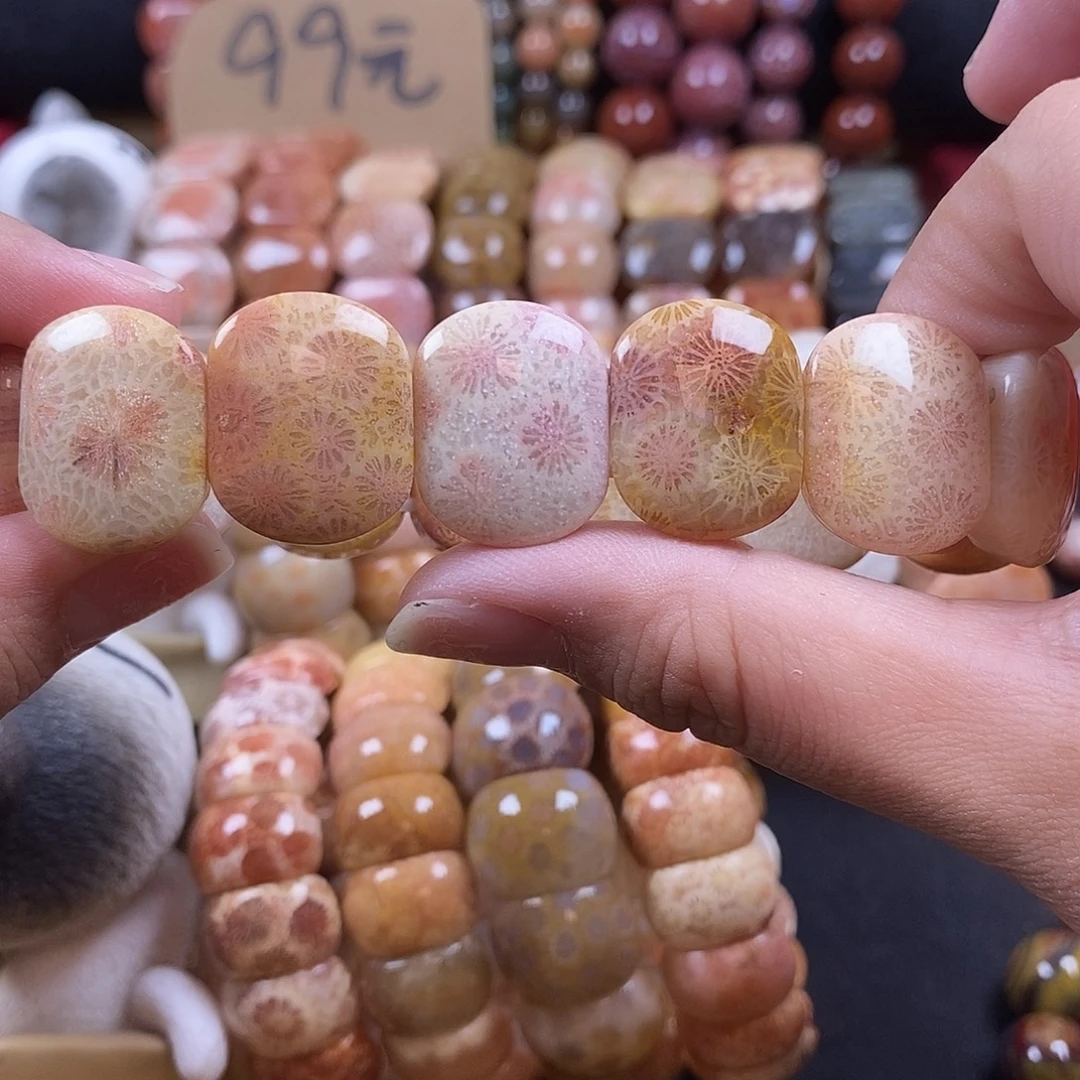 硅化珊瑚（珊瑚玉）未镶嵌手牌 双十一大破价后期出色出花 19