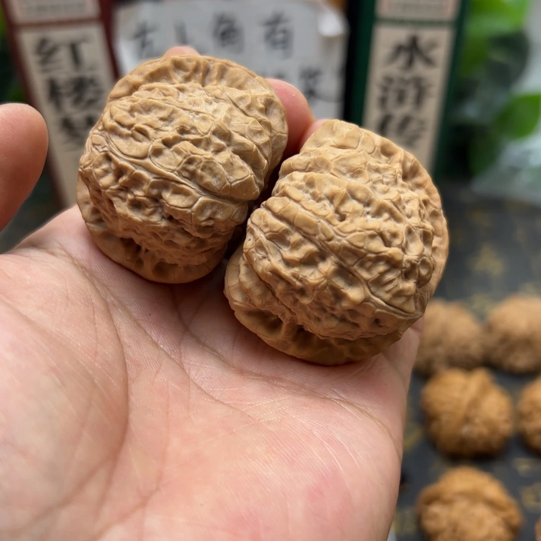 时****文玩核桃把件46南瓜墩狮子头