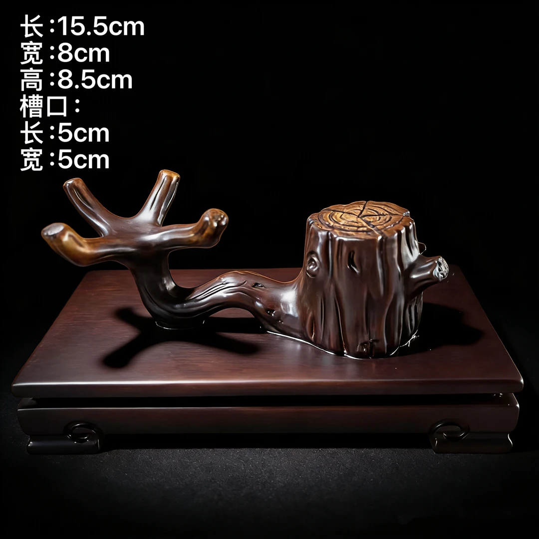 树杈奇石底座树脂奇石摆件