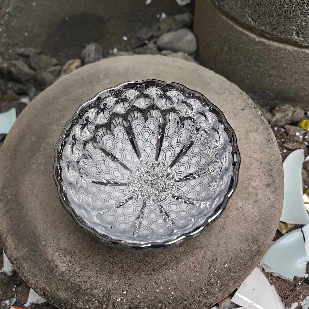 z闪购商品】冰清玉洁银盘龙杯 茶杯 主人杯 D（无礼盒）