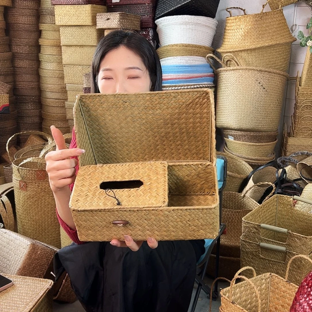 草编草编包/草编收纳盒微瑕疵