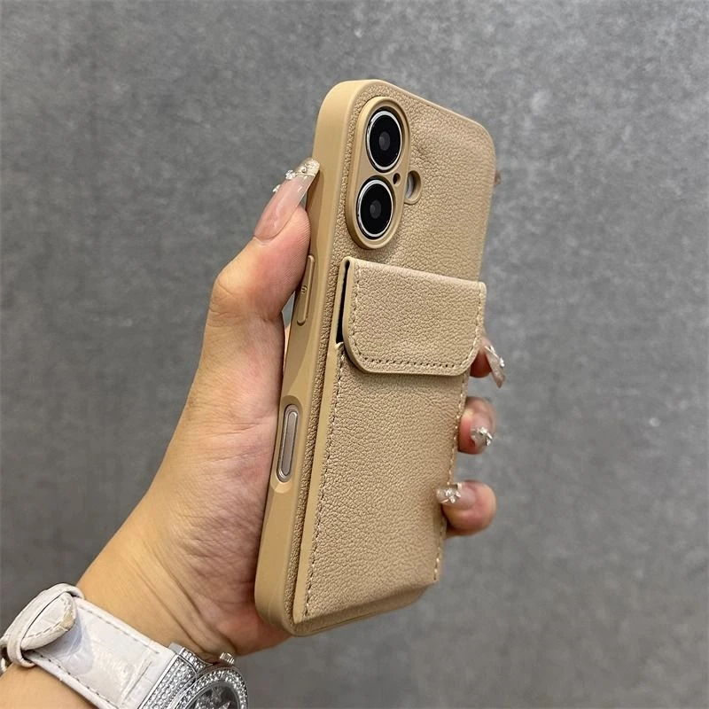 卡包苹果16手机壳15promax磨砂iPhone14/13pro插卡12/11适用x/xr