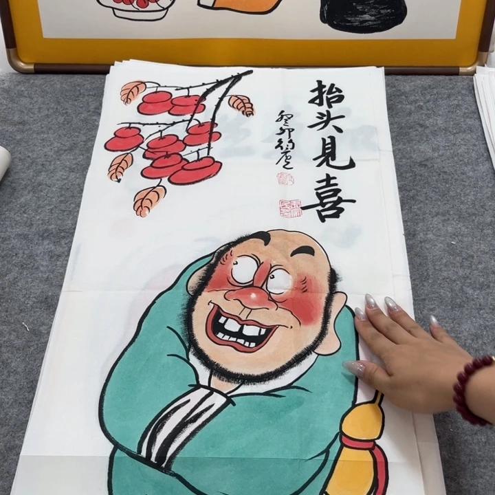 国画手绘禅意画一物一拍