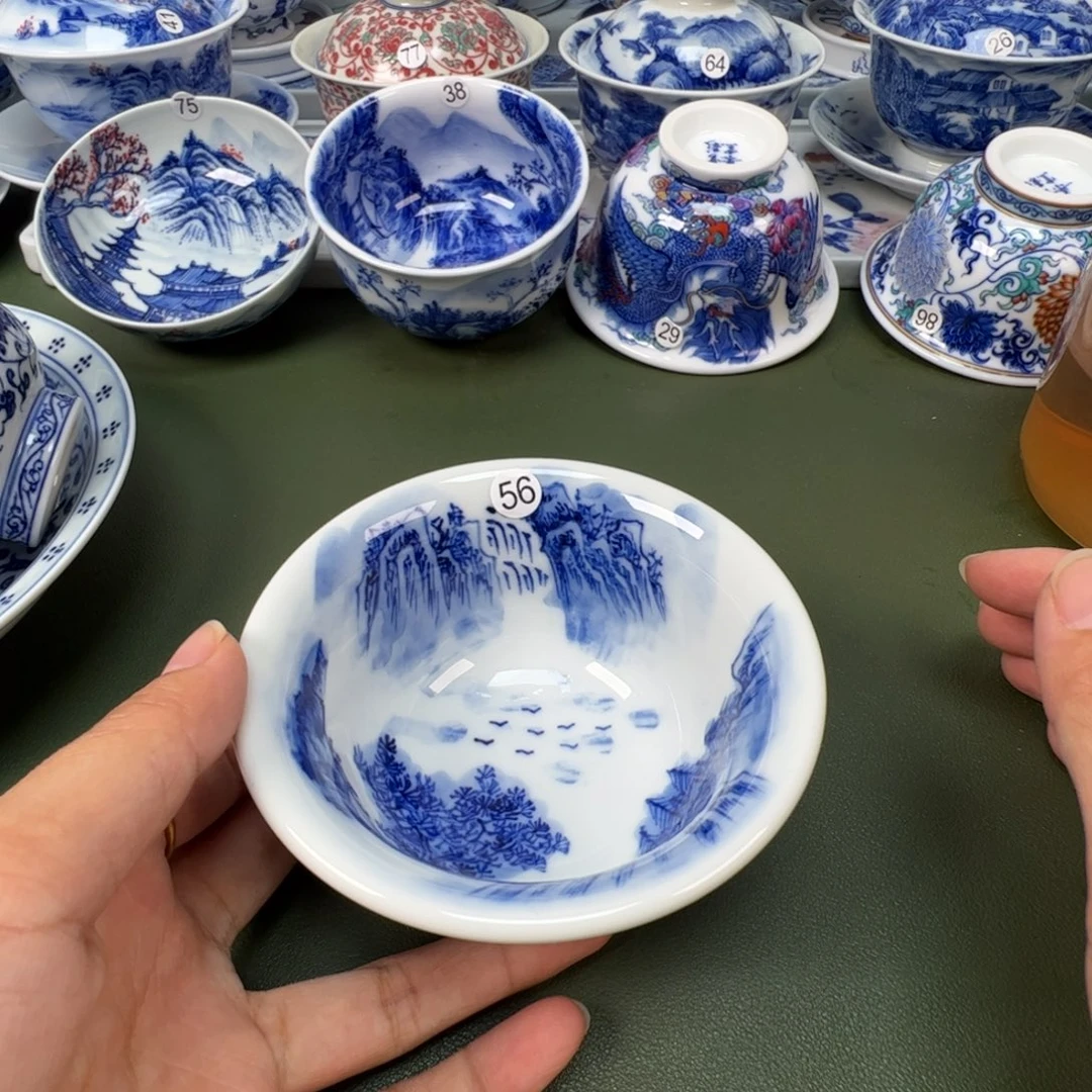 陶瓷景德镇纯手工纯手绘茶具木木56