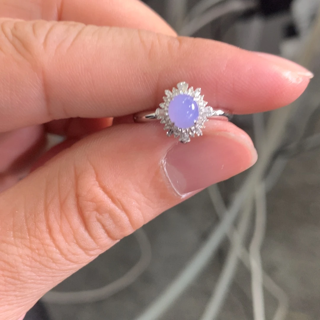 翡翠18K金镶嵌戒指翡翠