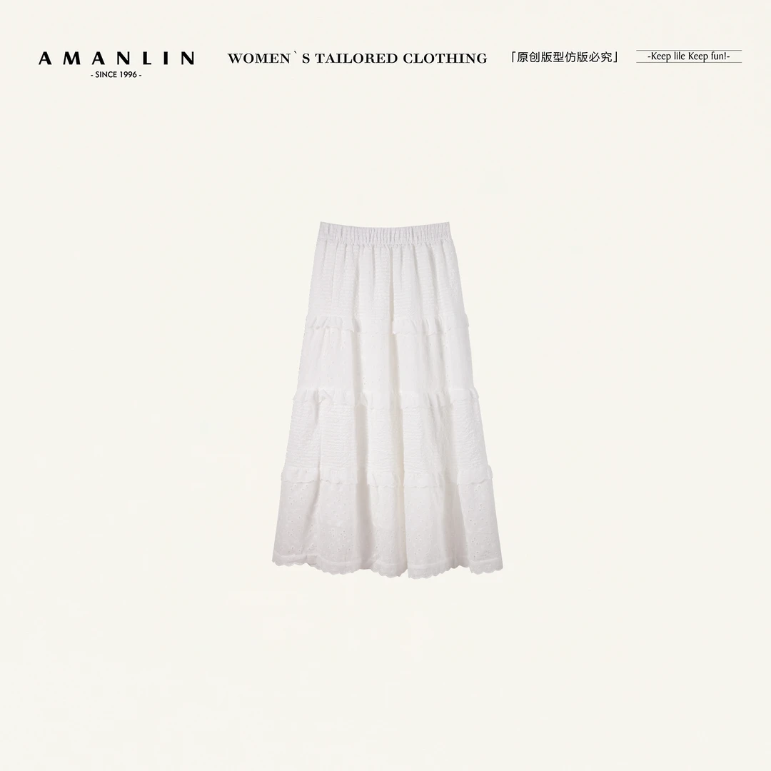 AMANLIN/阿谩琳欧若风法式飘逸半身裙TY599197