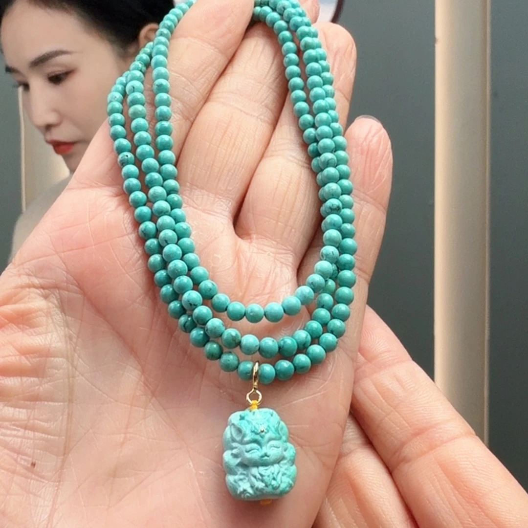 绿松石未镶嵌颈饰