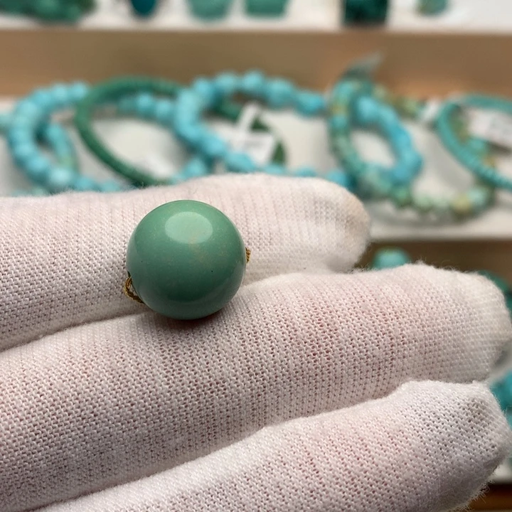 绿松石未镶嵌珠宝奇石14mm