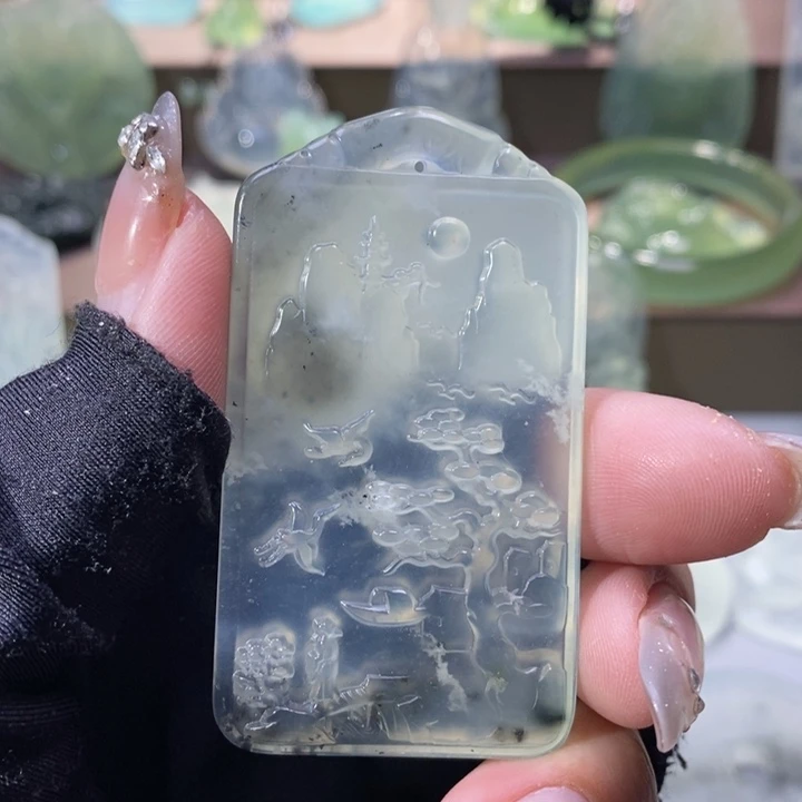 岫玉吊坠未镶嵌吊坠