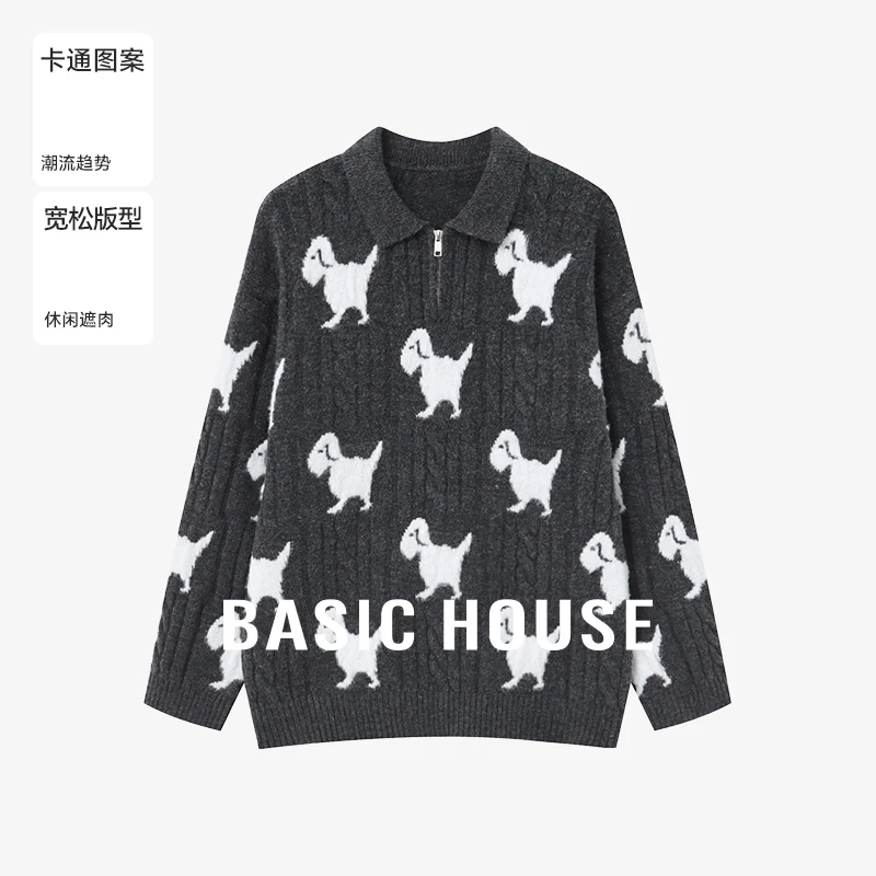 Basic House/百家好秋冬时尚休闲女士百搭毛衣-B0625B5PMM2