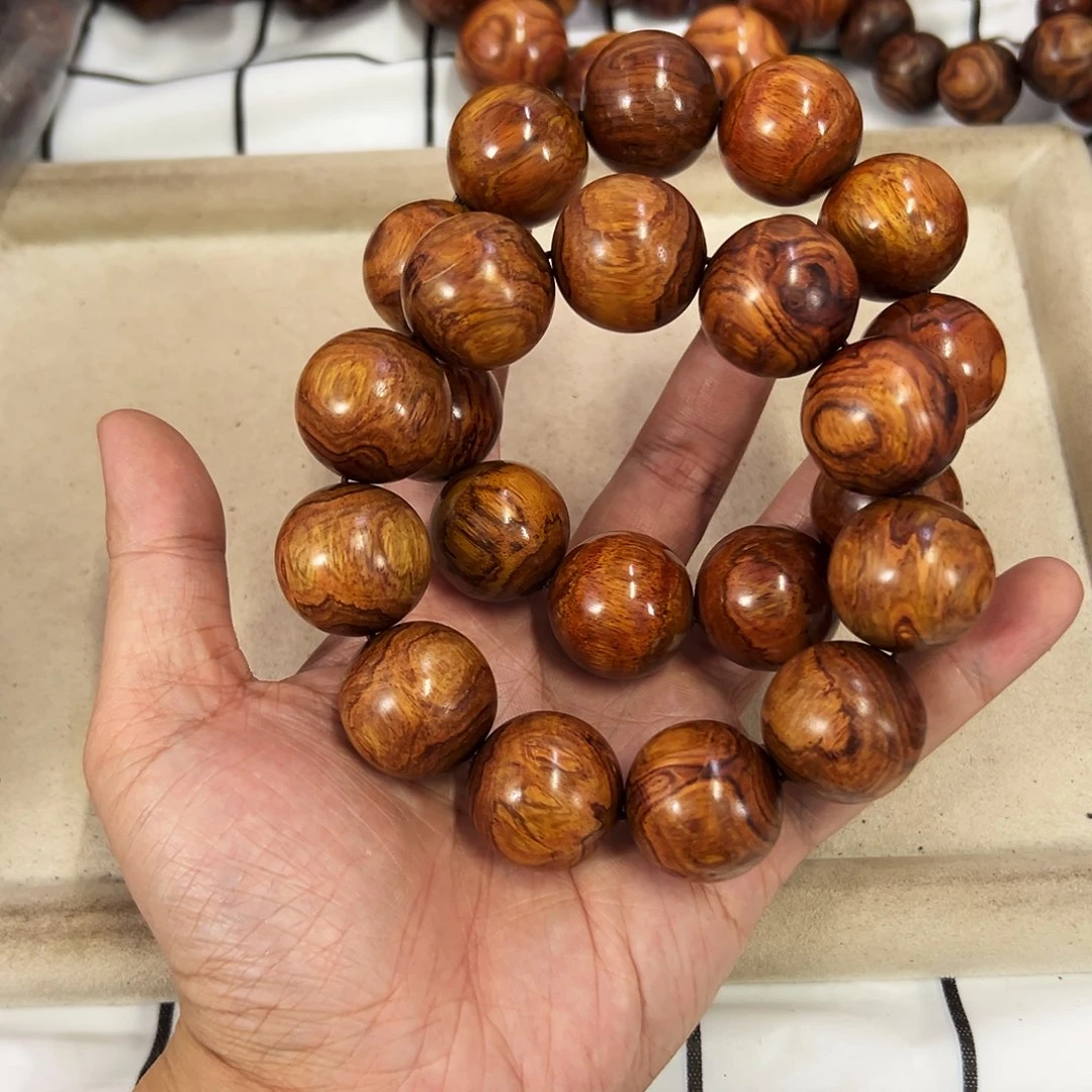 黄花梨/降香黄檀手串/手链25mm圆珠单圈