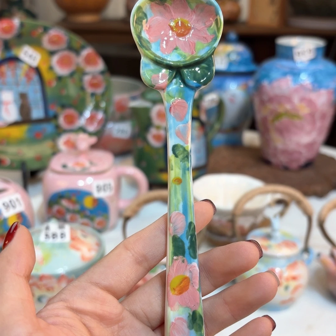 景德镇手绘高温釉下彩陶瓷茶具