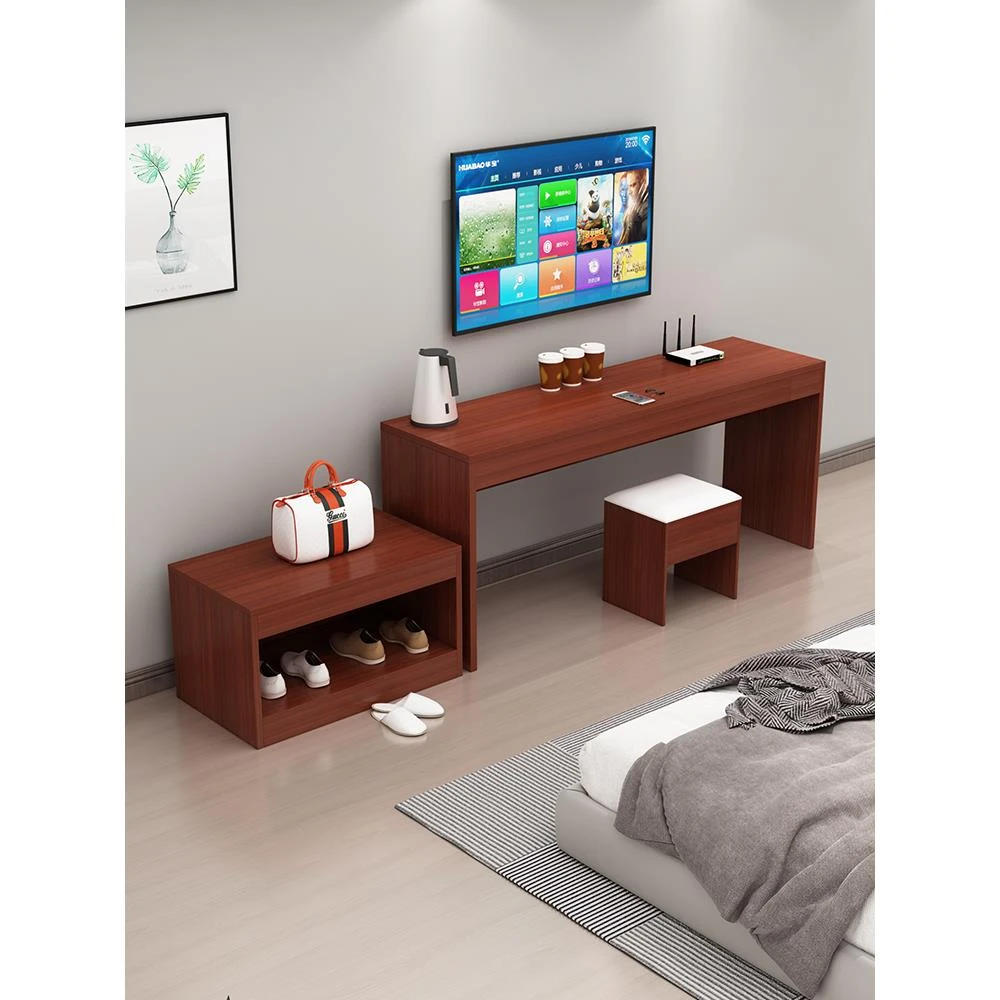 酒店宾馆电视柜行李柜组合现代简约旅馆民宿专用标间全套定制桌子