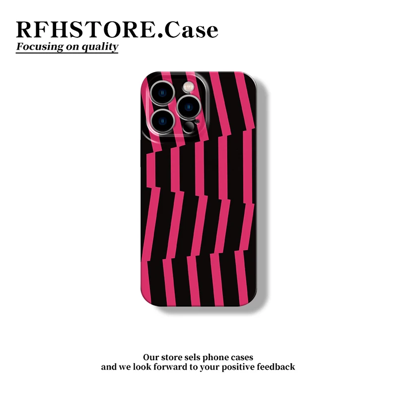 飞虎胜玫红不规则适用iphone16/15苹果菲林手机壳华为vivoppo小米