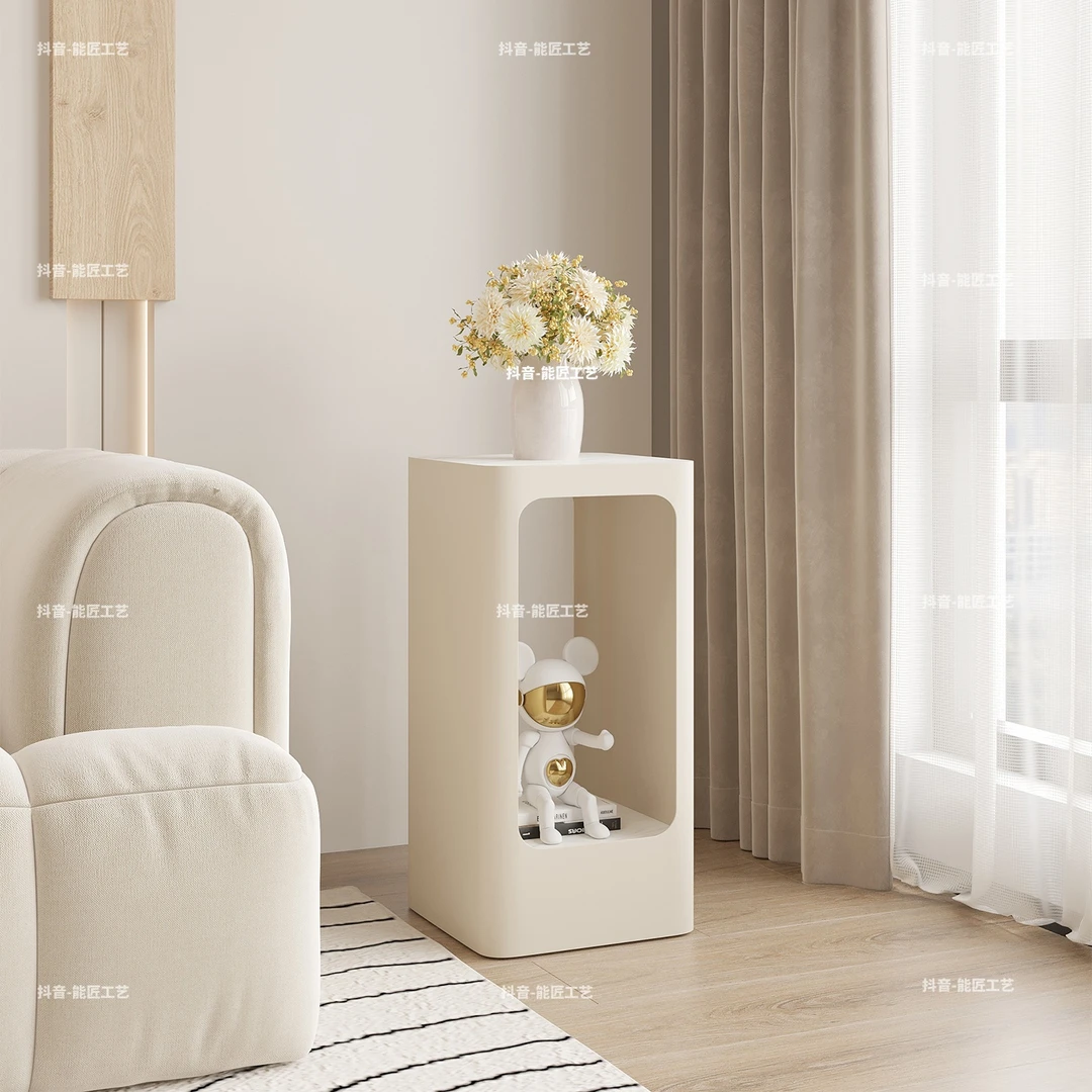 简约奶油风花架多层岩板花架子客厅阳台落地式装饰花盆摆放架