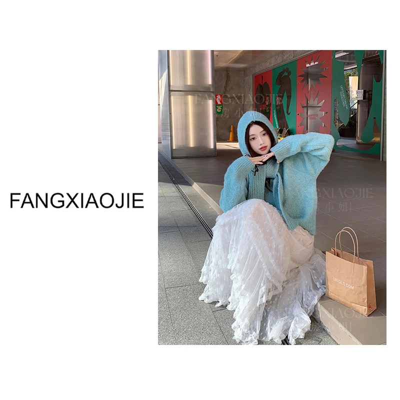 法式小众蕾丝蓬蓬裙 高腰显瘦仙女多层不规则层层碎花大摆裙A字裙