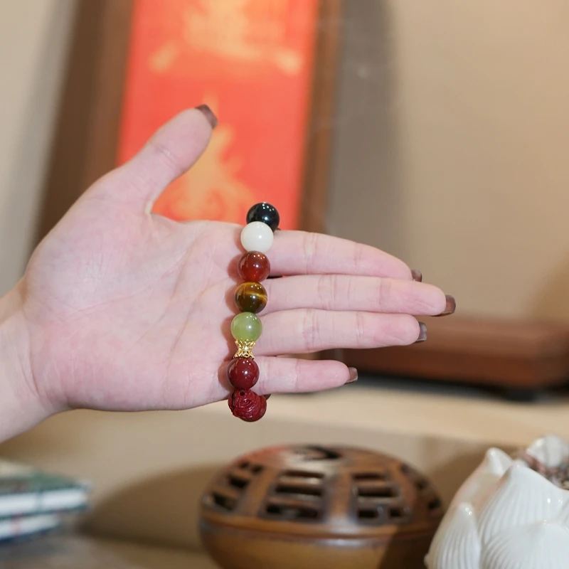 天然辰砂五岳六合【正品朱砂】起势手串生肖定制