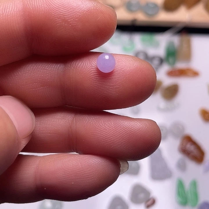 定制翡翠未镶嵌冰紫戒面