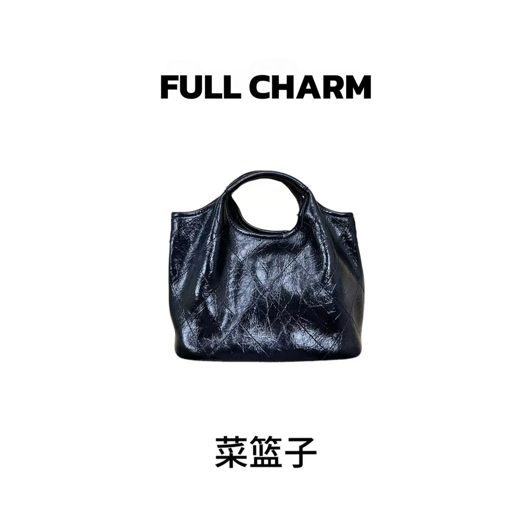 【 E275】菜篮子-百搭手提单肩斜挎包大容量通勤女包