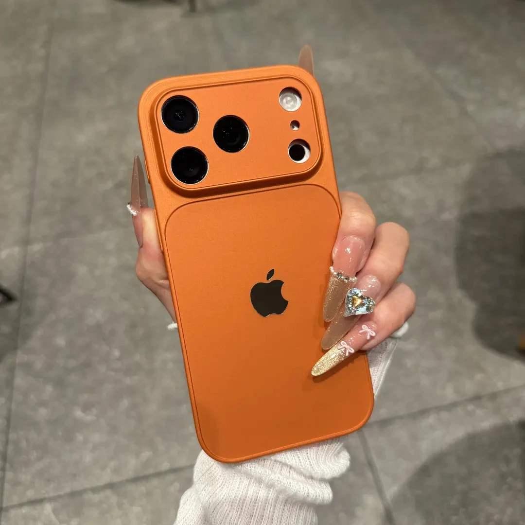 简约橙色马卡龙秒变17适用苹果17promax手机壳iPhone16硅胶15简约