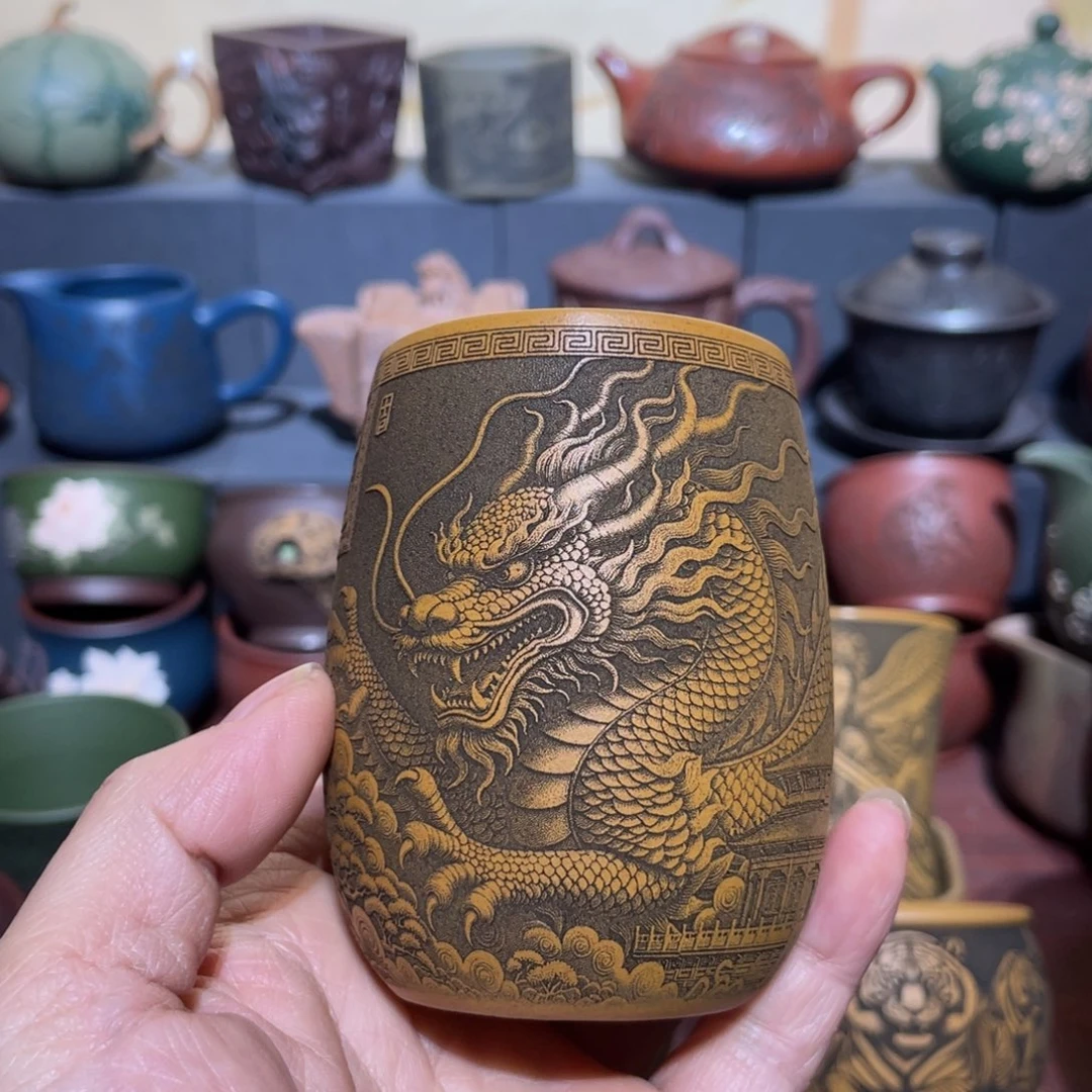 原矿紫砂手工主人杯