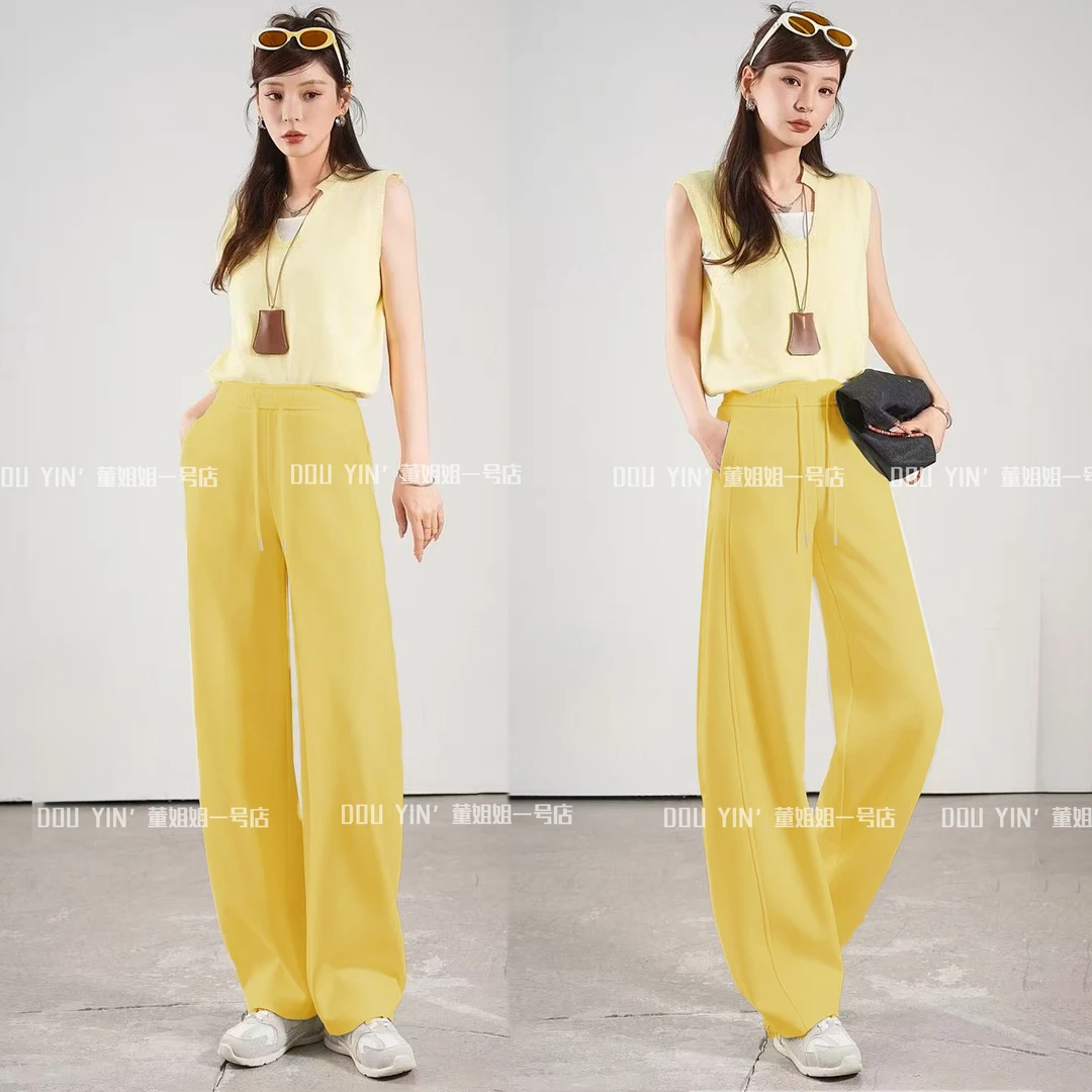 9801春夏款阔腿女士时尚弯刀裤