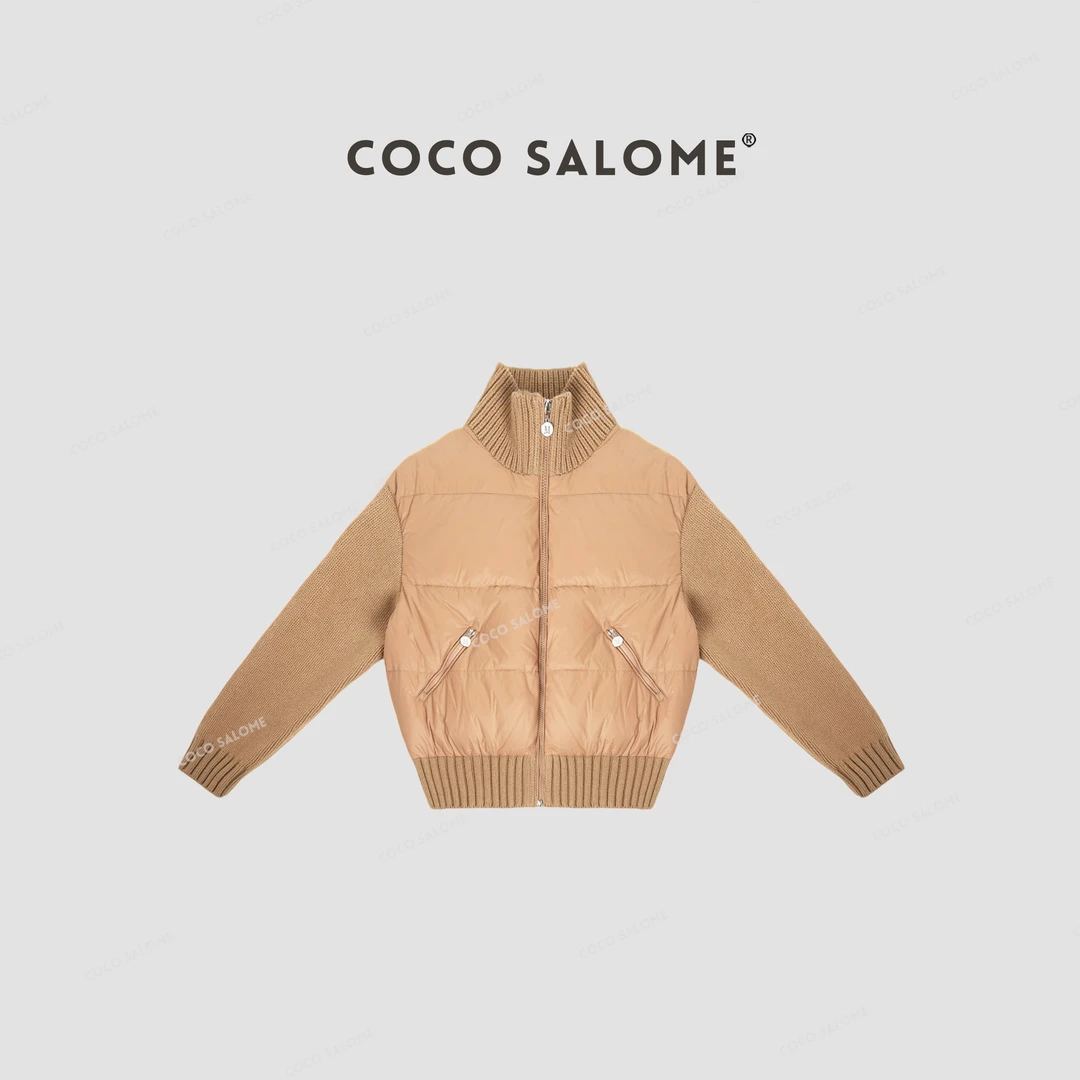 COCO SALOME⑥【温暖世界】百搭秋冬新款气质针织保暖羽绒服0141