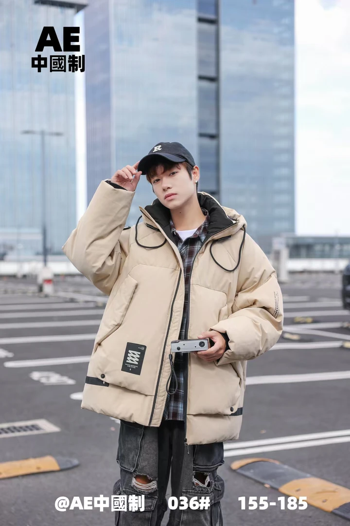 【FW036-卡其】青少年冬季潮品棉服