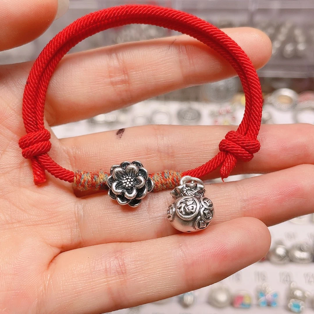 无足银足银3D空心硬银饰品