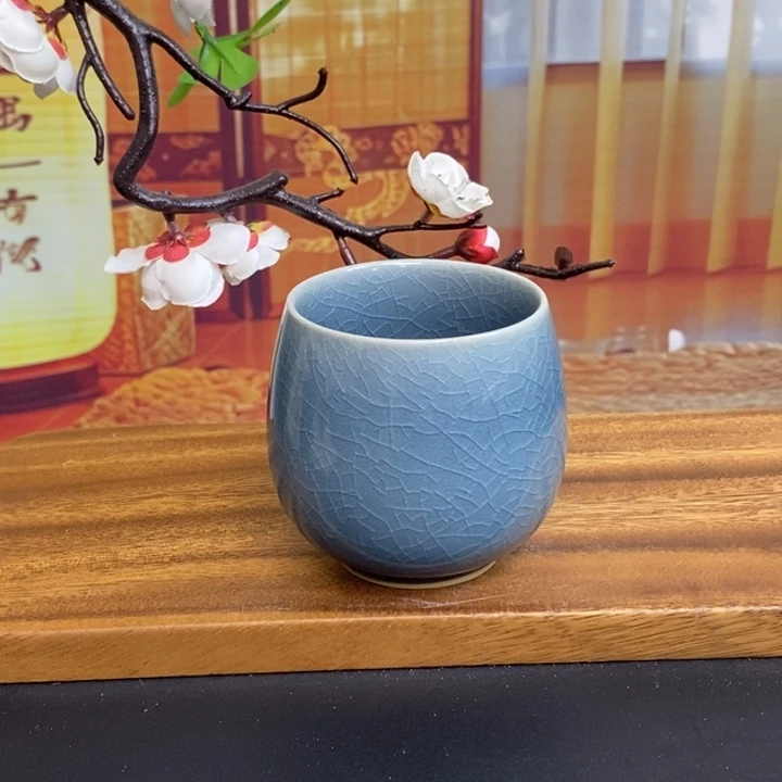 杯天蓝釉龙蛋杯一一