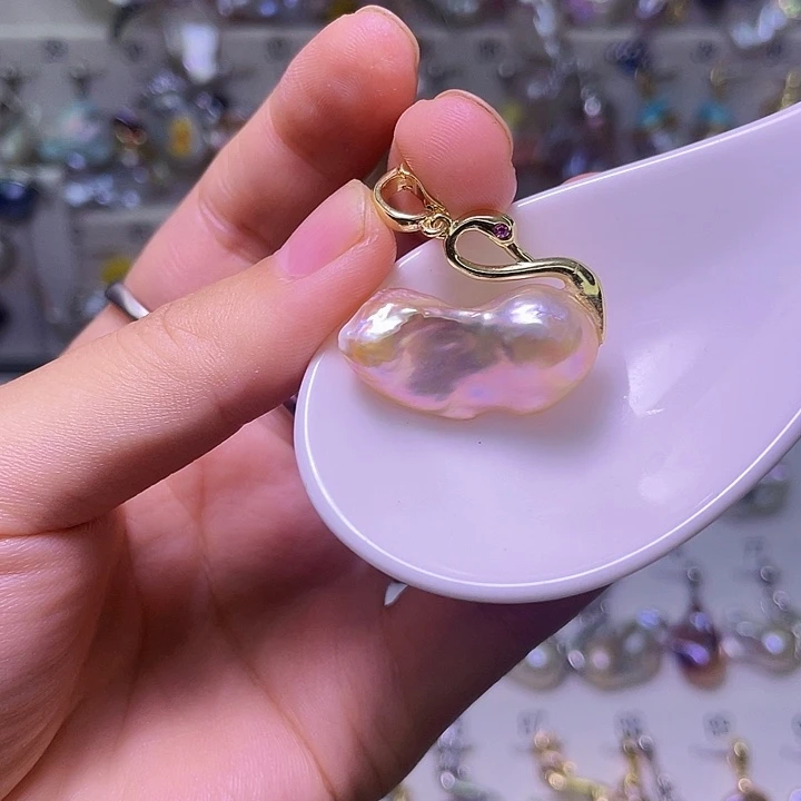 合金颈饰淡水珍珠44