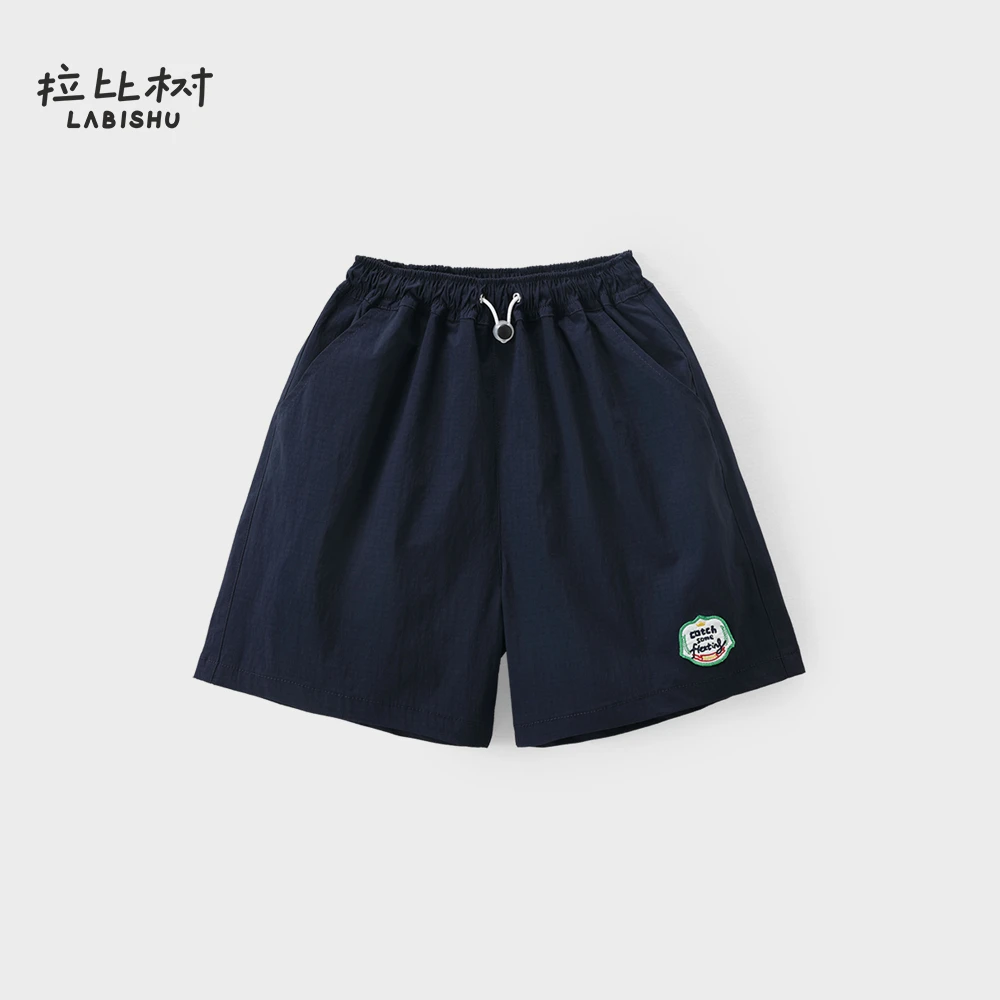 拉比树速干印花字母薄款微弹力弹力宽松休闲裤裤子夏季运动短裤