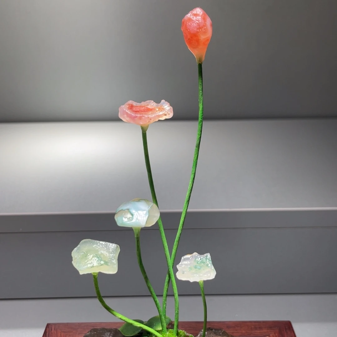 石材阿拉善花花摆件