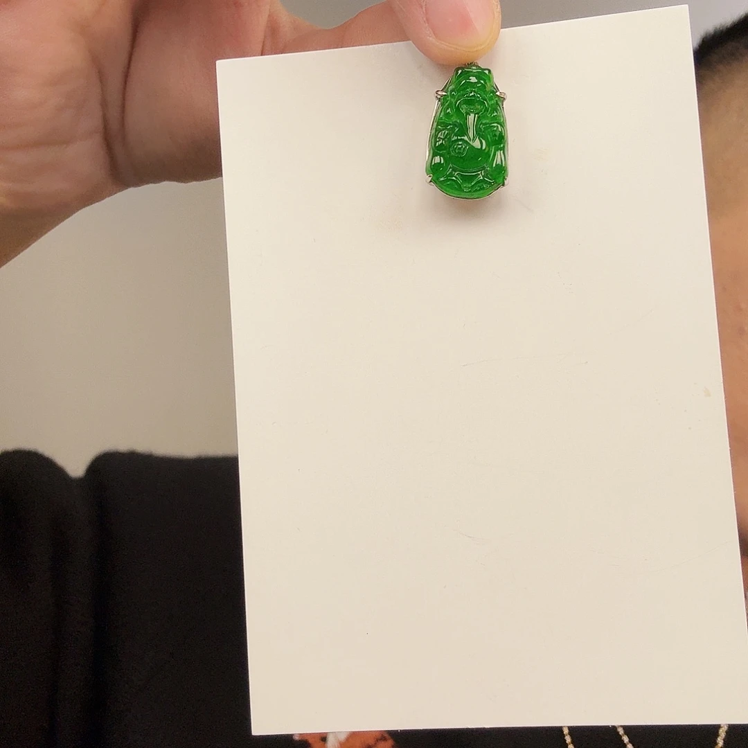 翡翠未镶嵌颈饰一件