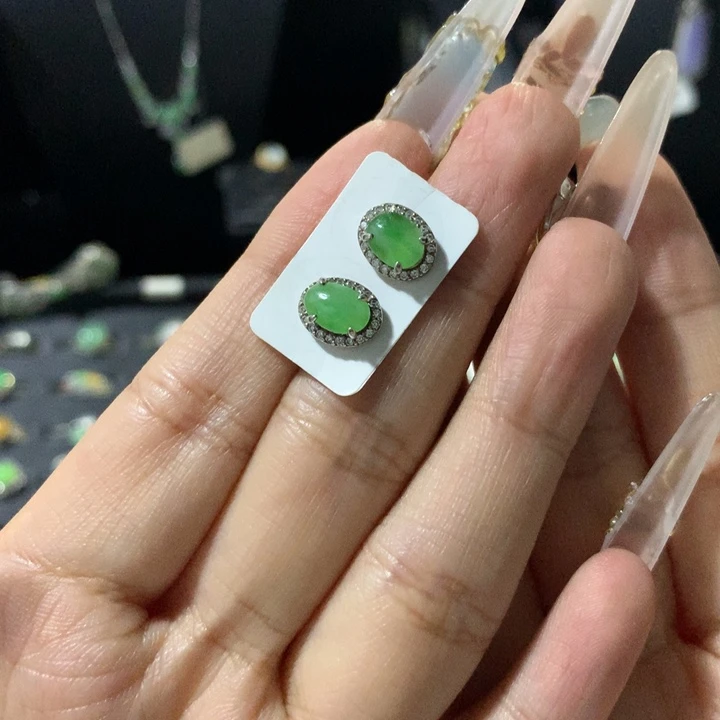 翡翠银S925镶嵌戒指