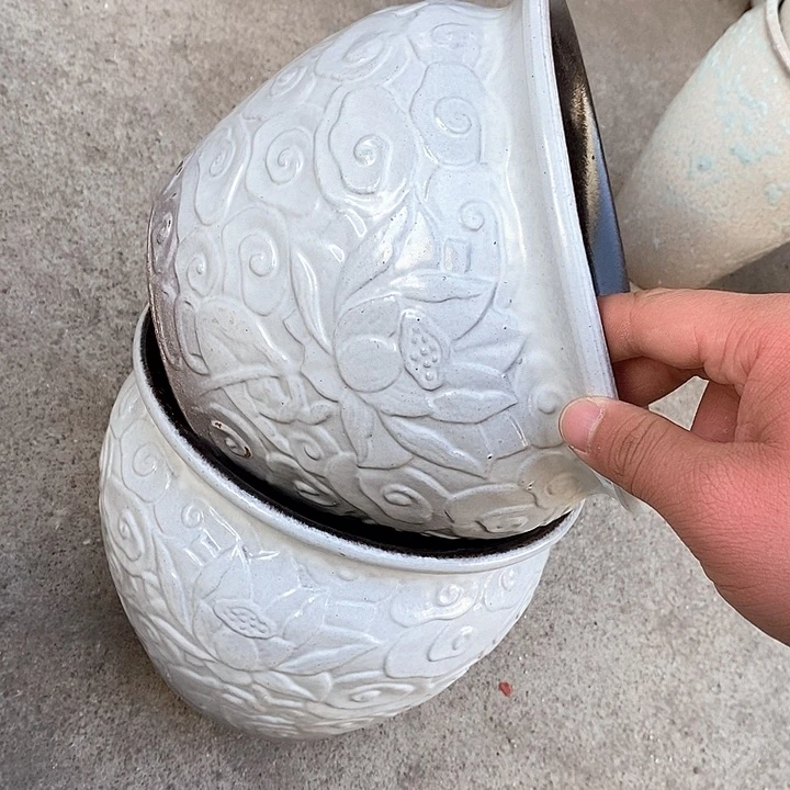 紫砂花盆瑕疵口20高16