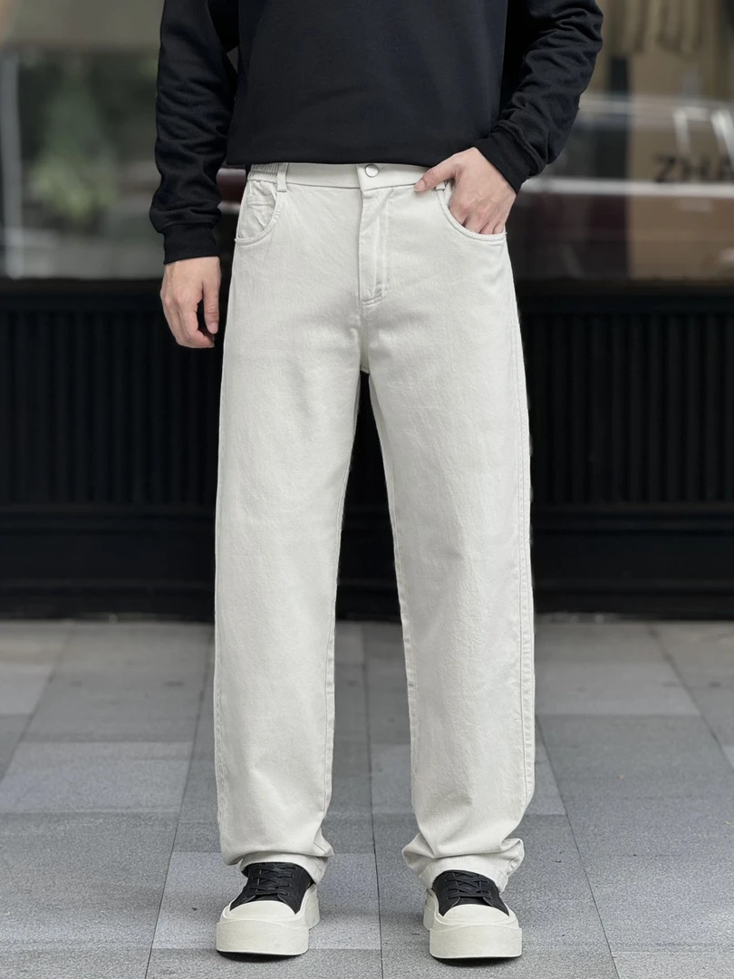 秋季松紧腰休闲牛仔裤男裤爆款直筒舒适高端休闲裤长裤男卫裤裤子