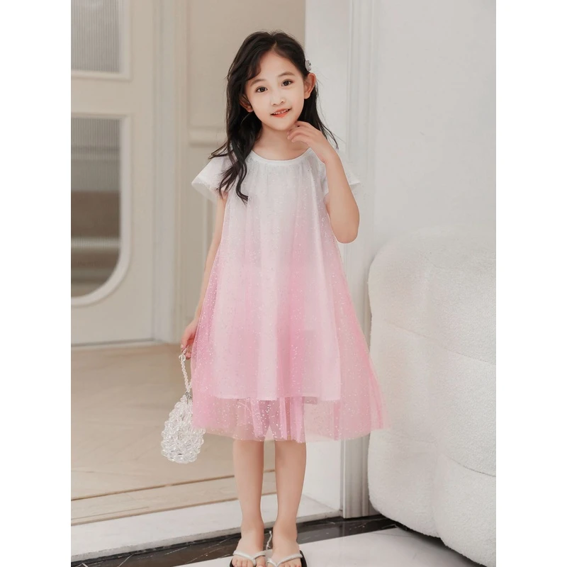 82331夏季女童连衣裙儿童新款洋气女孩公主裙中大童萝莉蓬蓬纱