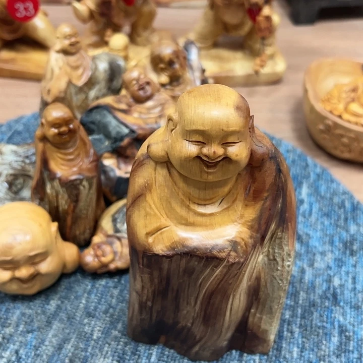 柏木太行崖柏手把摆件